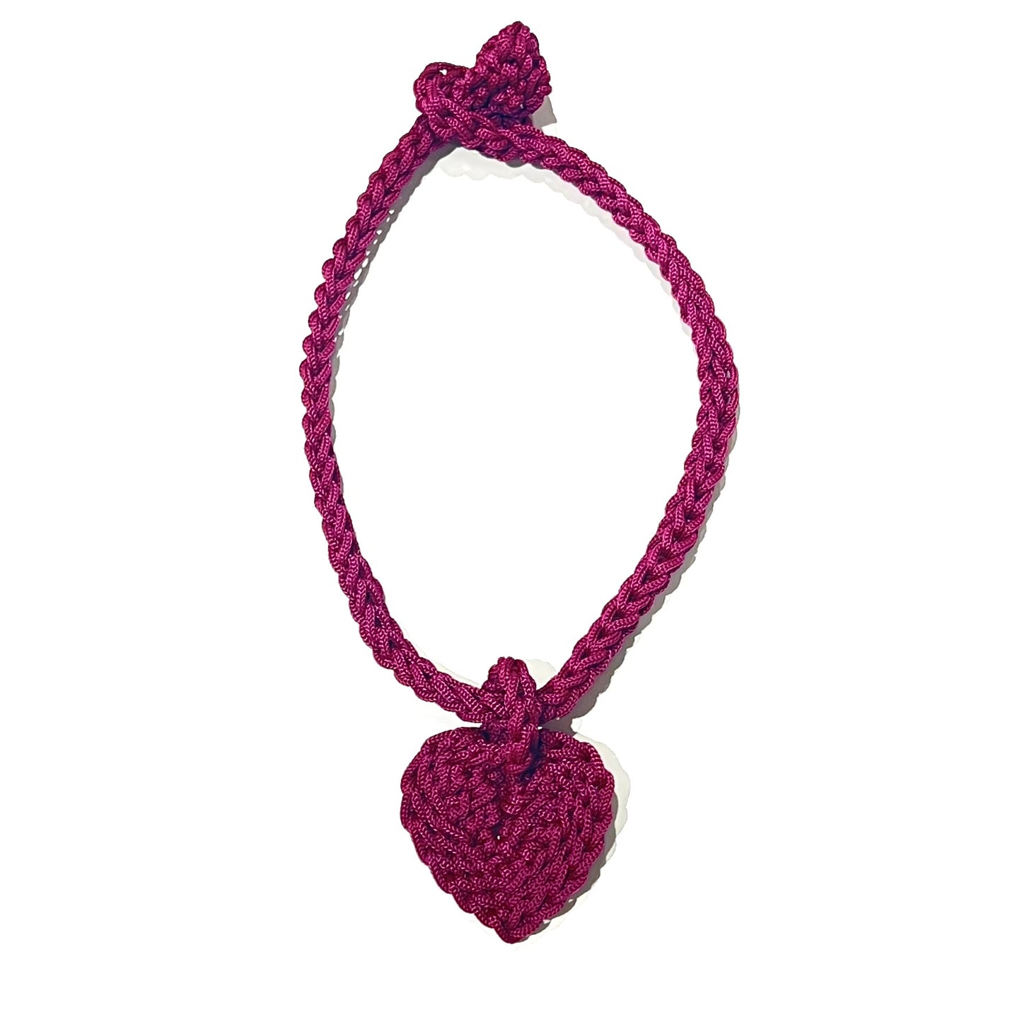 HEART necklace in aubergine 